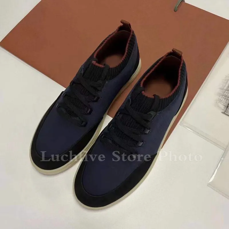 Quality suede Leather Loafers Shoes Man Slip-on Leisure Lazy Shoes Spring Autumn Walking Shoes Casual Lace-up flat Shoes Men