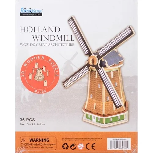 Robotime 3D Wooden Puzzle Holland Windmill-MJ208