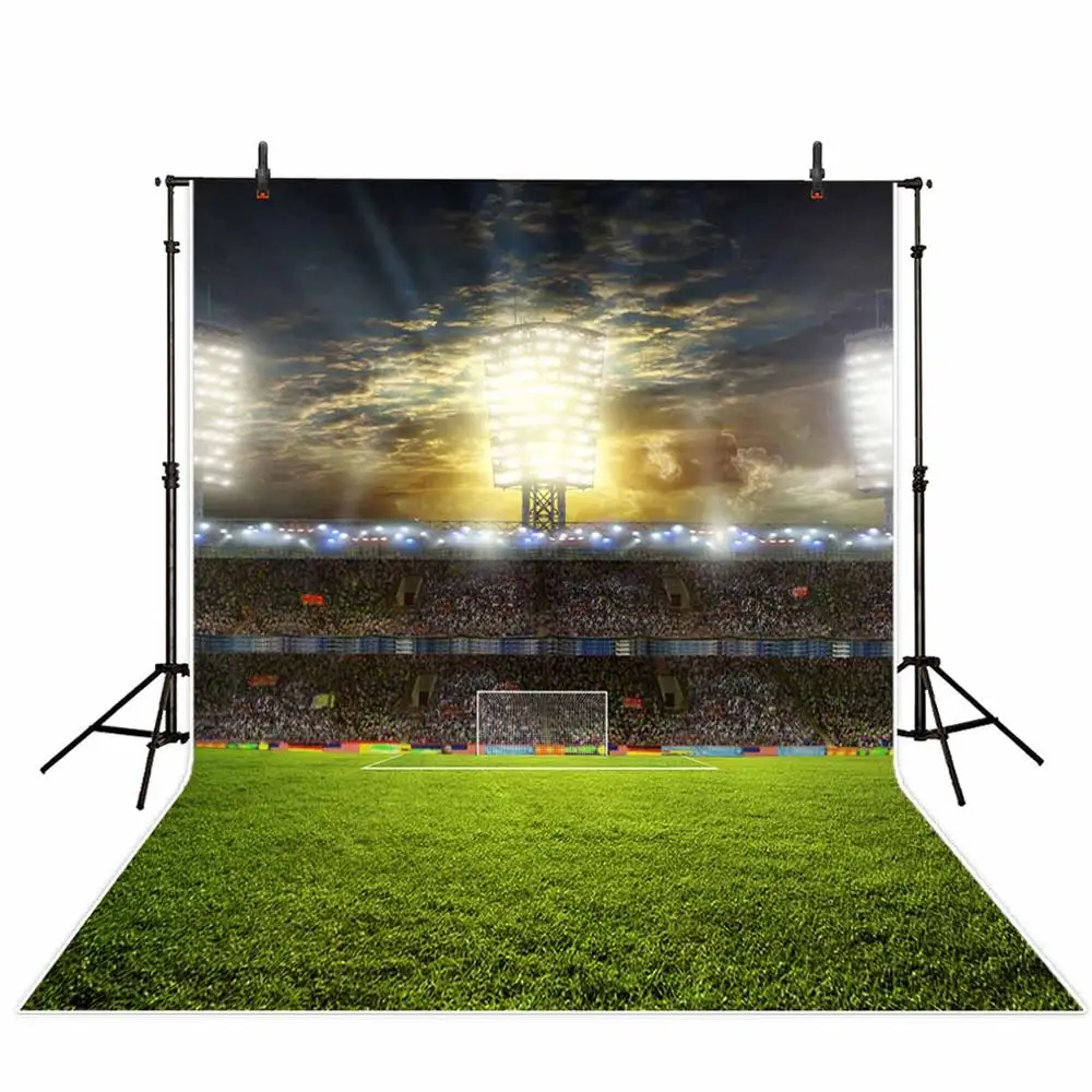 Allenjoy Playground Photocall Background Football Field Soccer Birthday Sport Communion Party Photocall Photophone Backdrop