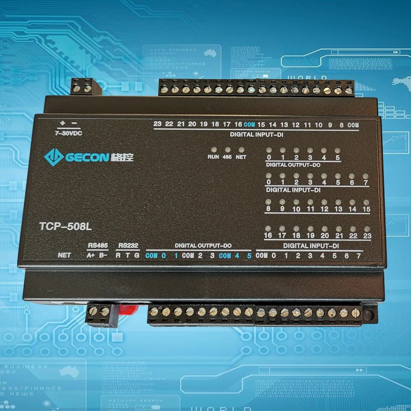 

24DI switch input 6 DO relay output RJ45 Ethernet TCP module Modbus controller