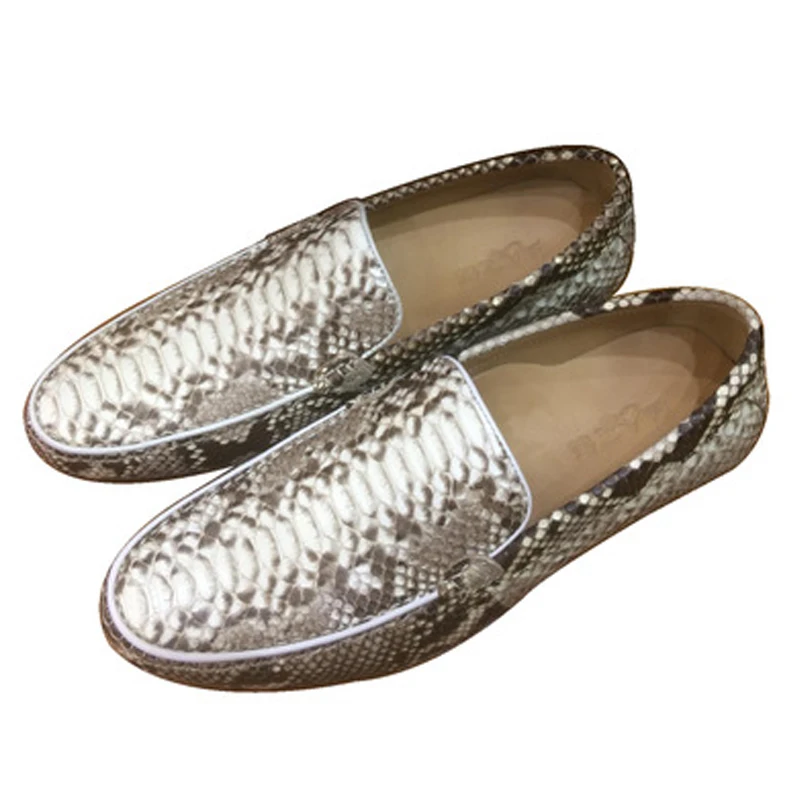 

shenzhen dae Python shoes leisure leather shoes Python skin Doug shoes male Soft face Driving shoes leisure Men shoes