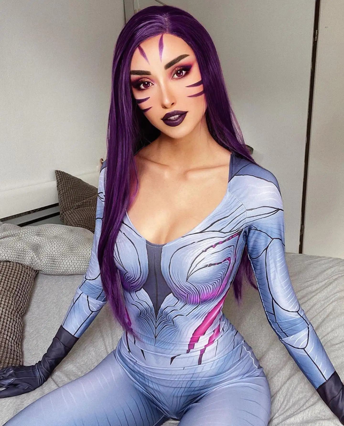 LOL Kaisa Cosplay Kostüm Weibliche Frau Superhero KAI'SA Zentai Anzug Halloween Body Erwachsene Kinder