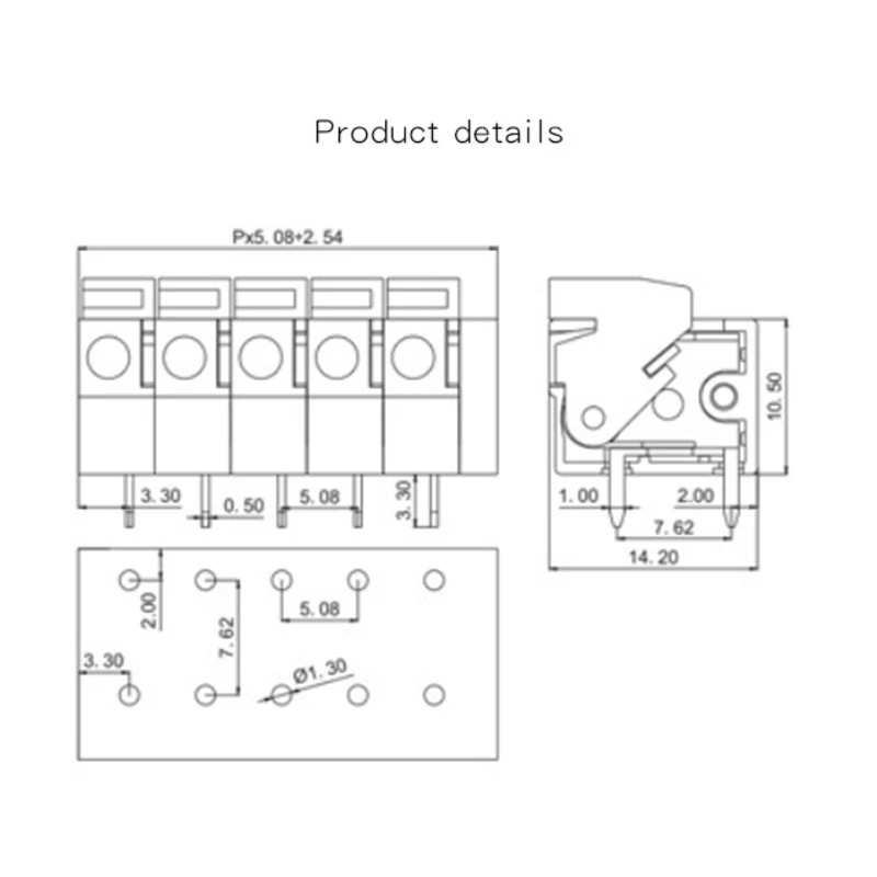 (10 Pieces) KF142R - 5.08mm - 2P 3P 4P ~ 12P PCB Connector Terminal 5.08mm Pitch Double Row Horizontal Plug 142R EX142R