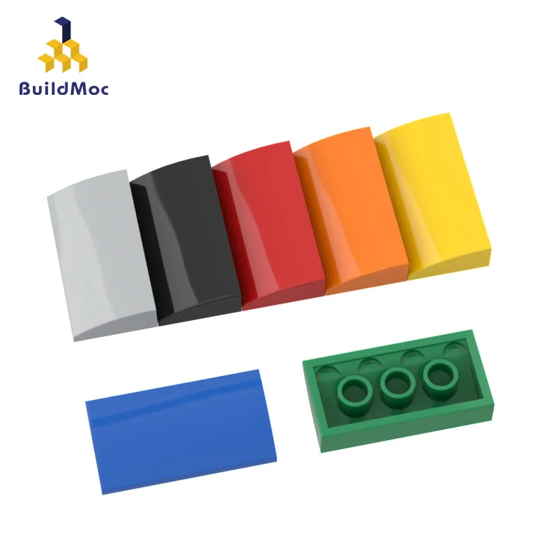 10PCS MOC 88930 Slope Brick Curved 2x4x2/3 No Studs With Bottom Tubes DIY Building Blocks Parts Educational  Kids Toys