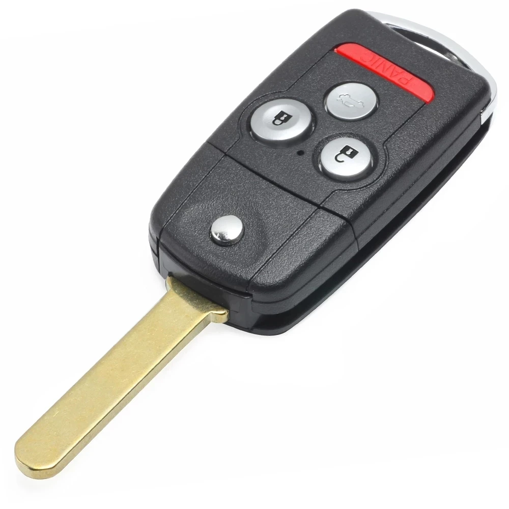 Keyecu Flip Remote Car Key Shell Case Cover Fob 3/4 Buttons dla Acura TL TSX MDX RDX ZDX 2009 2010 2011 2012 2013 2014