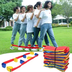 Giant Footsteps 4 Legged Race Bands Child Outdoor Sports Toys Outdoor Game for Kids Adults Teamwork Games Interactive Kids Toys