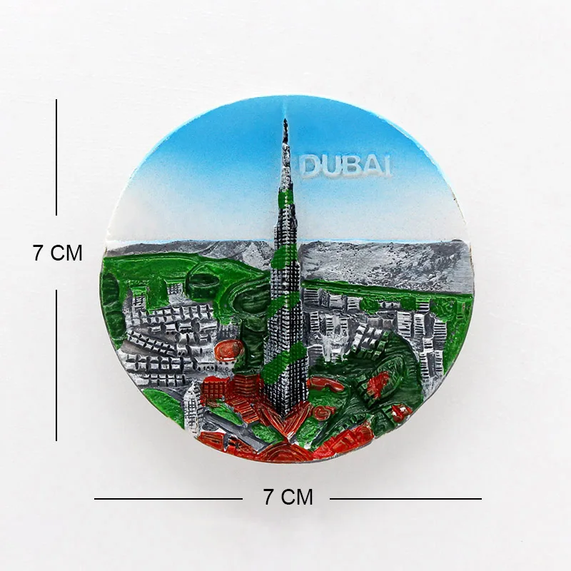 3D fridge magnets Dubai sailing Hotel souvenir magnetic refrigerator paste home decoration Dubai architecture Collection Gifts