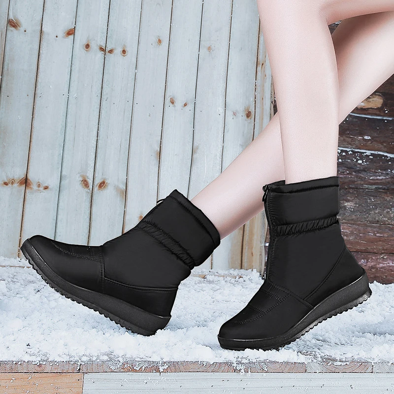 Winter Snow Boots for Women Warm Booties Outdoor Waterproof Boots Non-Slip Shoes FK88