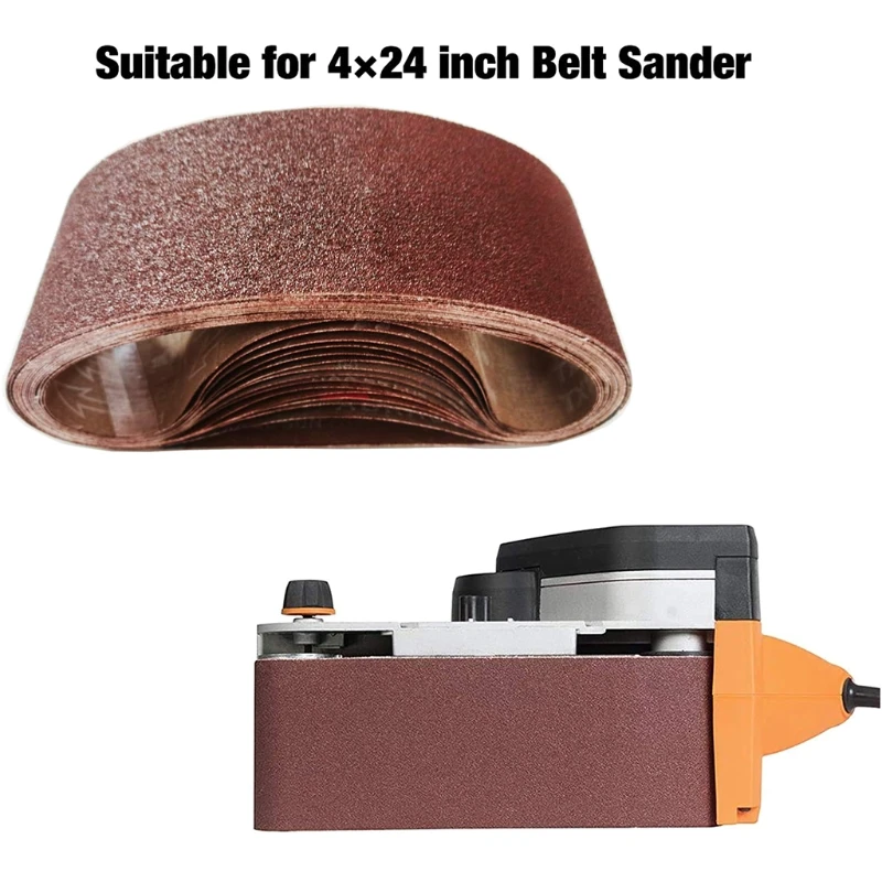 A0KF 7Pcs/Set Abrasive Sanding Belts Belt 120/240/320/400/600/800/1000 Grits Wood Grinding Sander Tools Aluminum Oxide 50x686