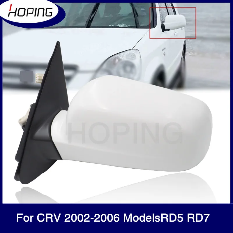 Hoping Outer Rearview Side Mirror Assy For HONDA CRV 2002 2003 2004 2005 2006 RD5 RD7  3PINS 5PINS Base Color
