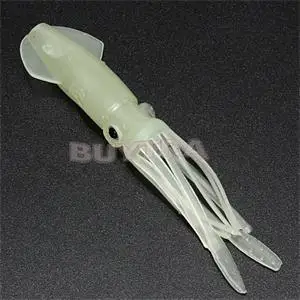 105mm Silicone Sea Fishing Lure Large Luminous Squid Soft Fish Baits Fake Lures Pesca Fishing Tackle Set