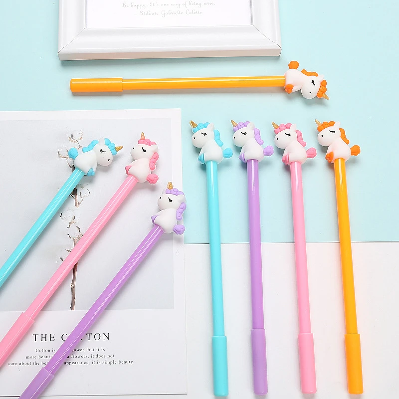 1 Piece Cute Kawaii Unicorn Gel Pen Korean Cartoon Office School Supply Stationery Ellen Brook Funny Handle Horse