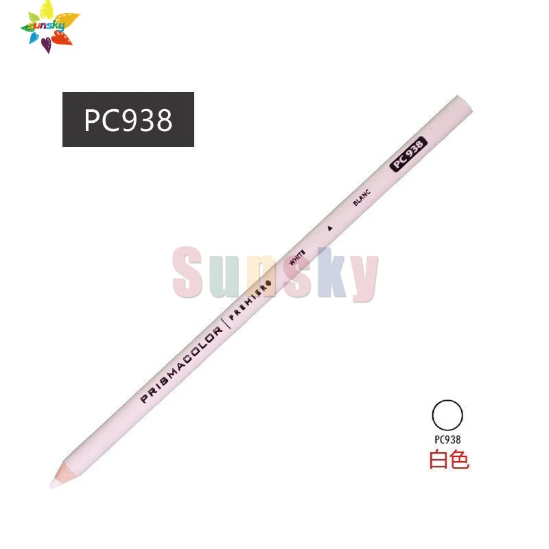 PC938 USA Prismacolor Premier Crayons De Couleur Single white Pencil Office Painting Stationery Sanford Soft Oily Color Pencil