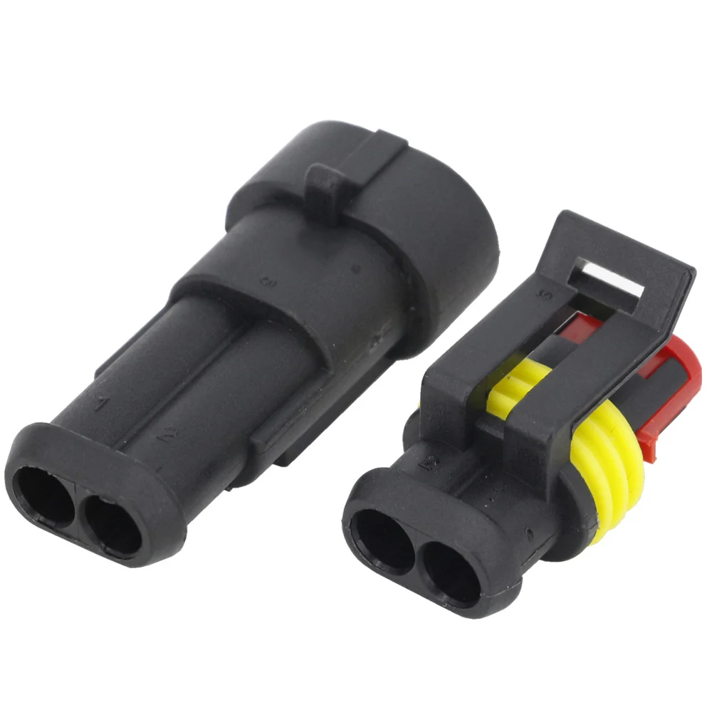 100 Sets 2 Pin AMP 1.5 Connectors,Waterproof Electrical Wire Connector DJ7021-1.5 Car part,20-16AWG Automobile