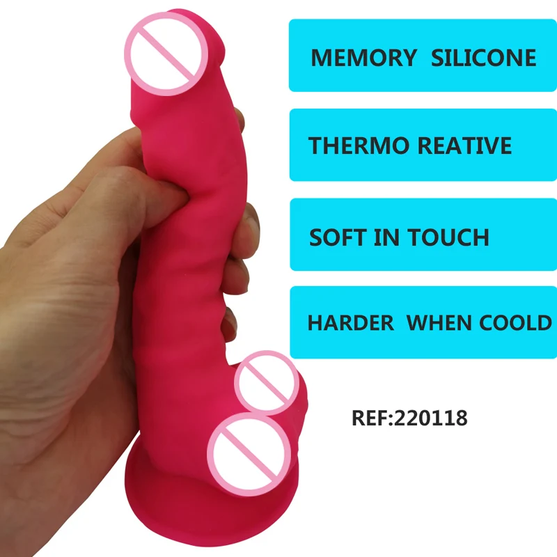 Silexd Memory Soft Dildo Skin Feeling Realistic Penis With Suction Cup Sex Toys For Women Double Layer Silicon Masturbation