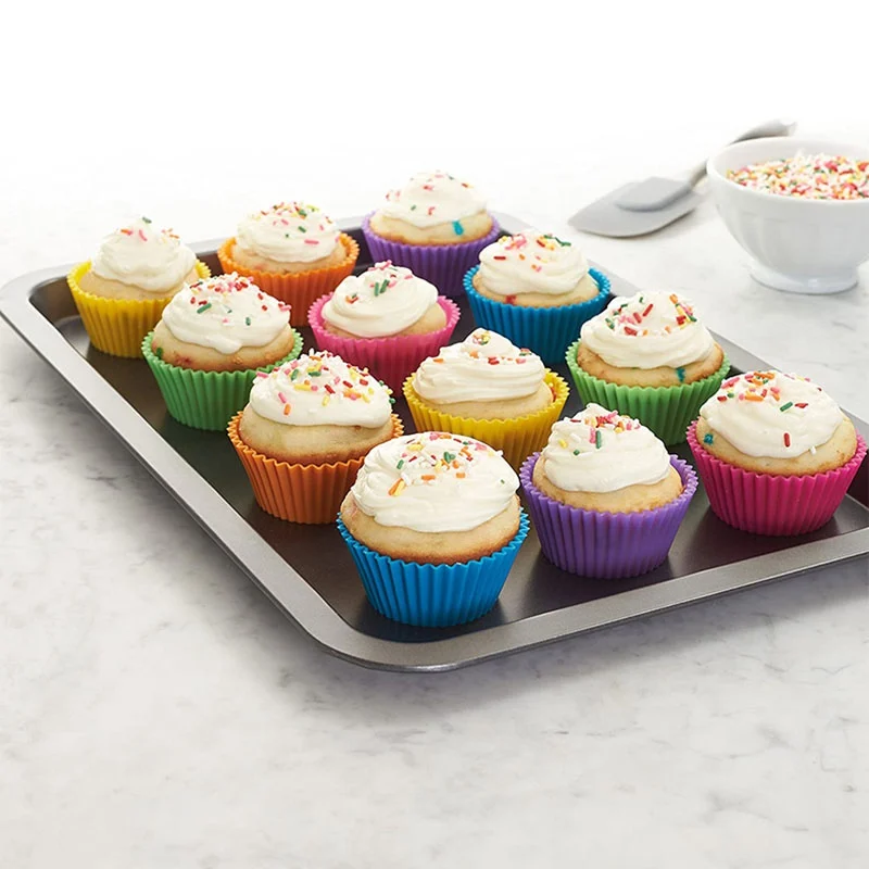 1Pcs ซิลิโคน Cupcake ถ้วย7ซม.Bakeware แม่พิมพ์มัฟฟิน Cupcake Baking Cup ครัวทำอาหารเครื่องมือตกแต่ง