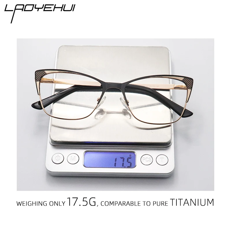 Glasses Frame Women\'s Prescription Eyeglasses Frames Anti Blue Light Reading Glasses Women Luxury Optical Retro Cat Eye Eyewear