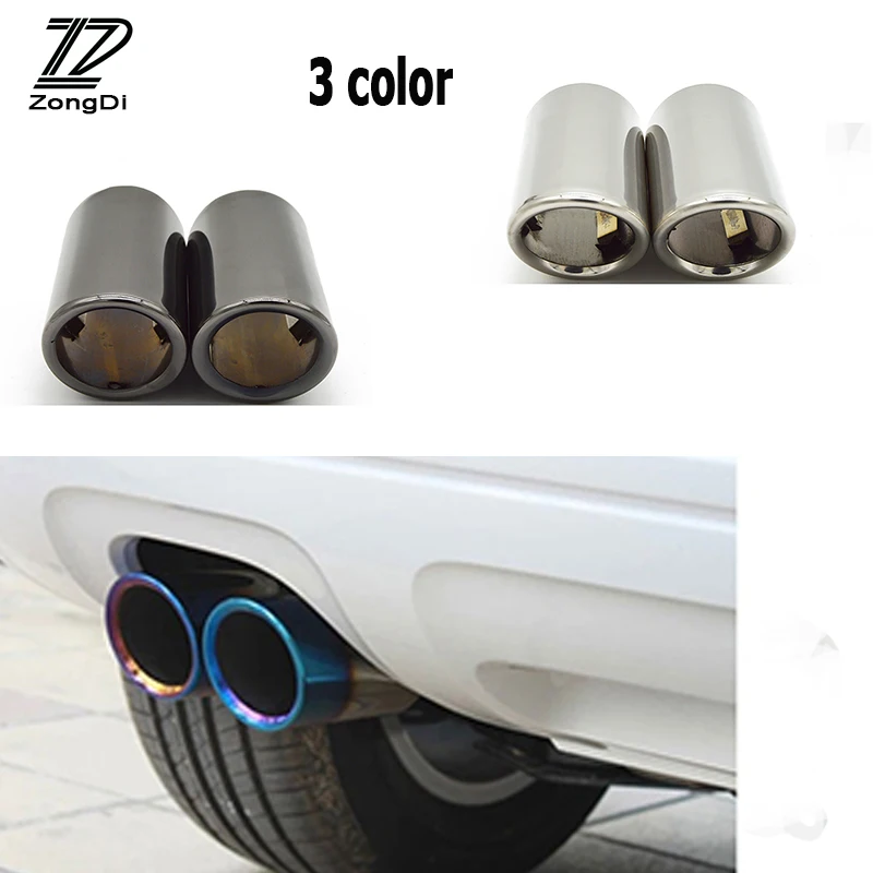

ZD 2 шт. автостайлинг для Volkswagen VW Tiguan 2 mk2 2021 2020 2019 2018 2017 2016 2011-2015 наконечник выхлопной трубы автомобиля глушитель