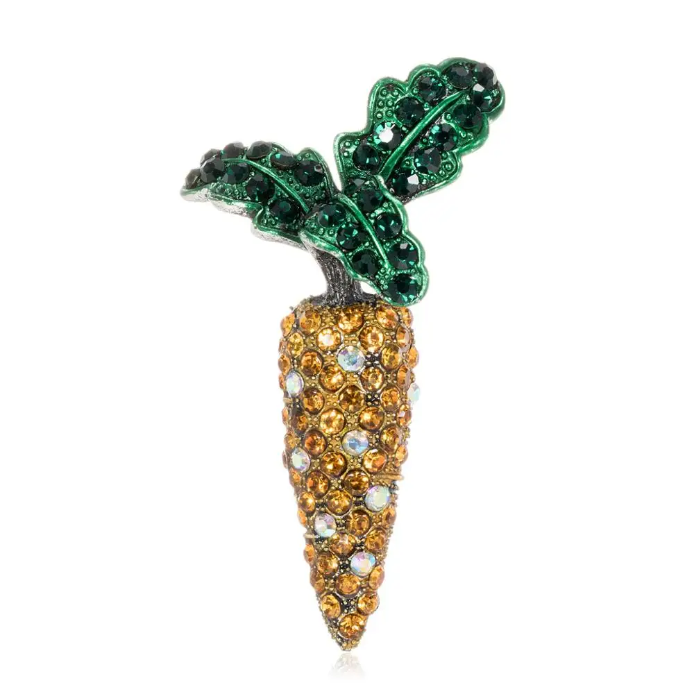3pcs/lot Delicate carrot vegetables  Enamel Brooches  Women Men's Weddings plant cartoon Brooch Pins best Christmas gift