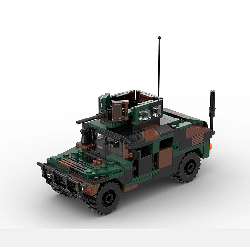 Moc ww2 veículo militar hummered carros modelo conjunto eua exército blocos de construção figura arma tijolos acessórios parte kits brinquedos