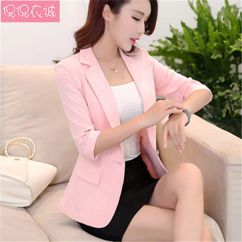 Women Blazers And Jackets Slim Seven Sleeves Fashion Blazer Spring And Summer Lady short Blazer Feminino CJ003