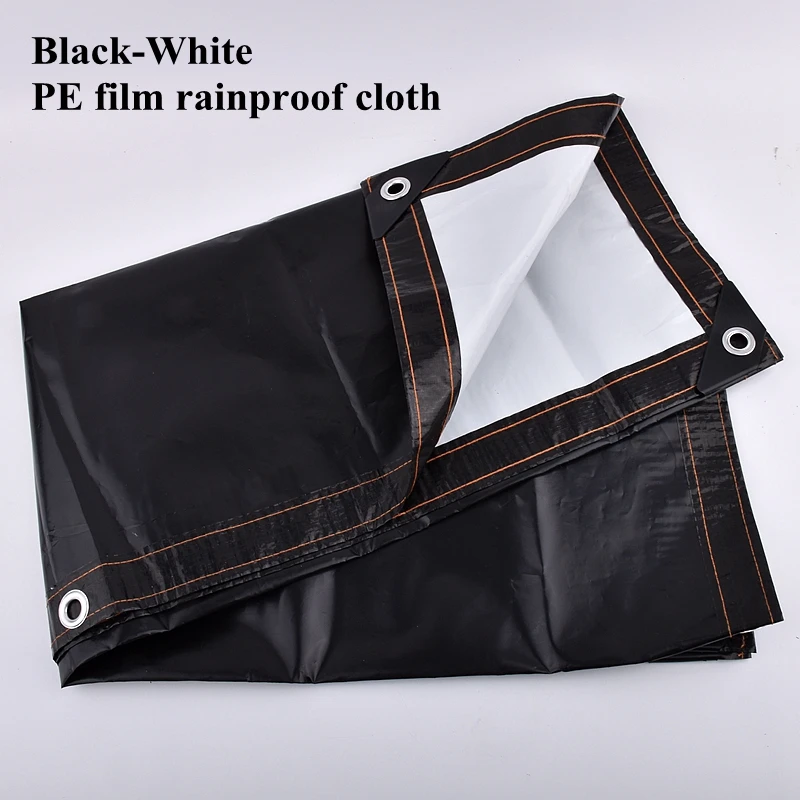 0.12mm Black-White PE Film Rainproof Cloth Tarpaulin Garden Balcony Sunshade Garden Succulent Plant Keep Warm Waterproof Cloth