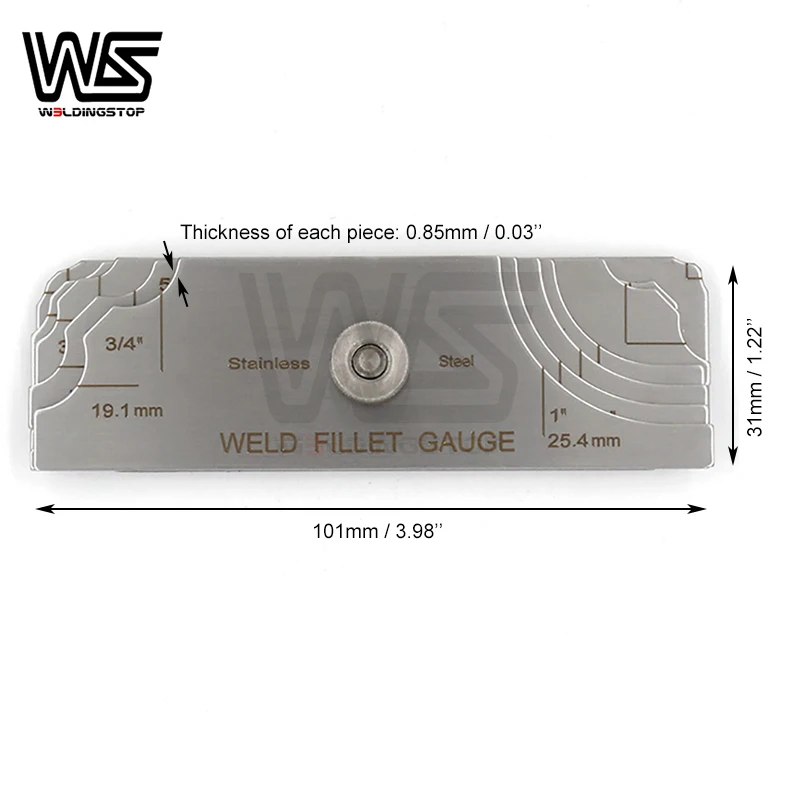 MG-11 welding fillet Gage inspection welding gauge Soldering Ruler (Metric&Standard)