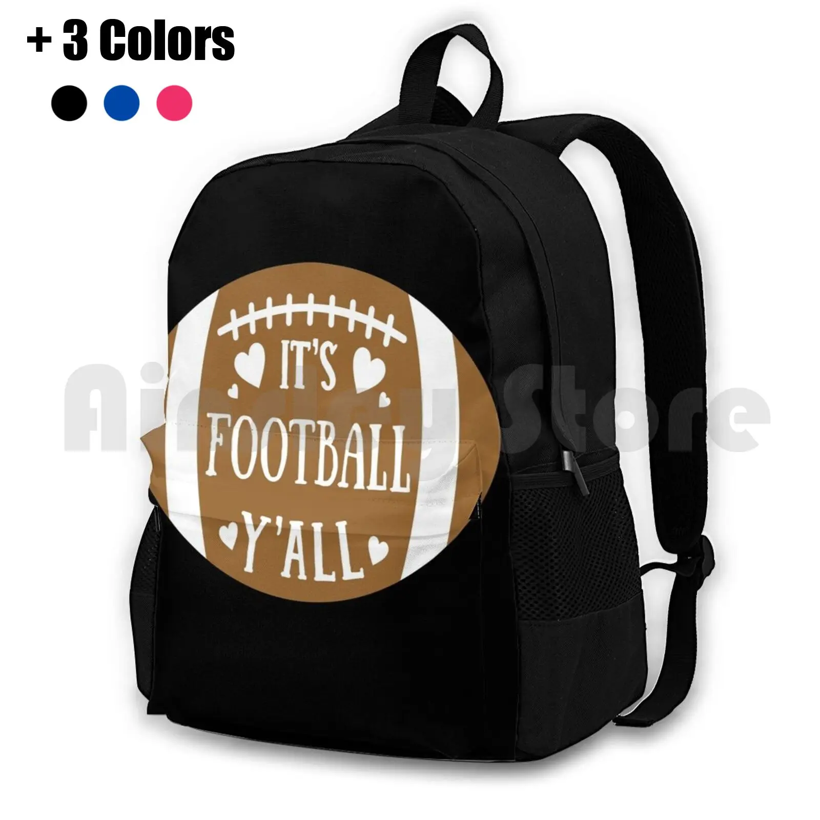 It's Football Y'all Funny Novelty Mom Perfect Fan Field Gift Product Outdoor Hiking Backpack Riding Climbing Sports Bag