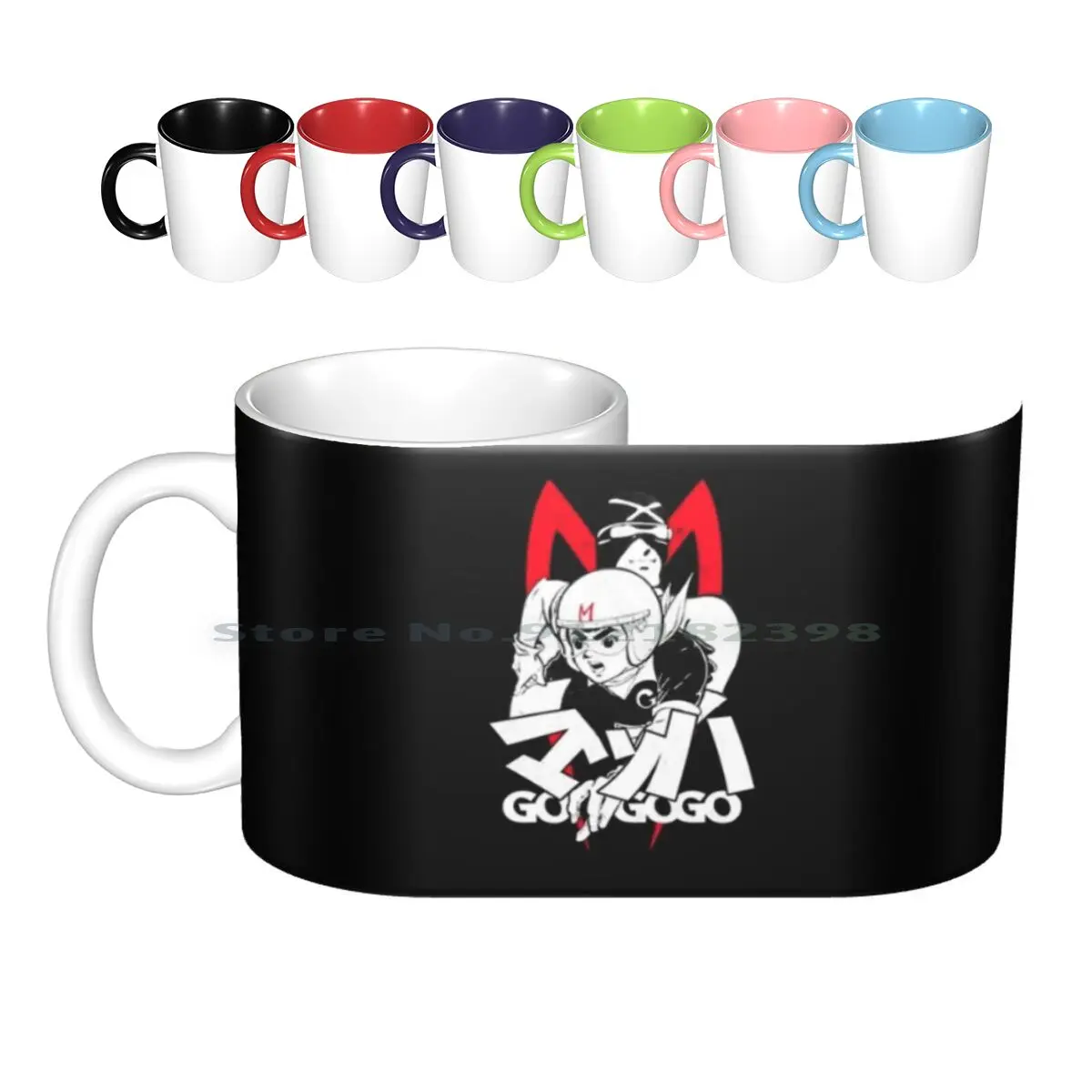 Racer Bros. ( Dark ) T-Shirt Ceramic Mugs Coffee Cups Milk Tea Mug Anime Mach 5 Manga Racer Racer X Rex Speed Cartoon Tv Lover