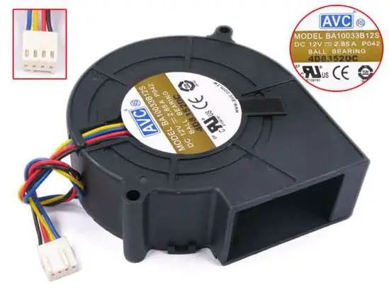 

AVC BA10033B12S P042 DC 12V 2.85A 4-Wire 4-Pin 97x94x32mm Server Cooling Fan