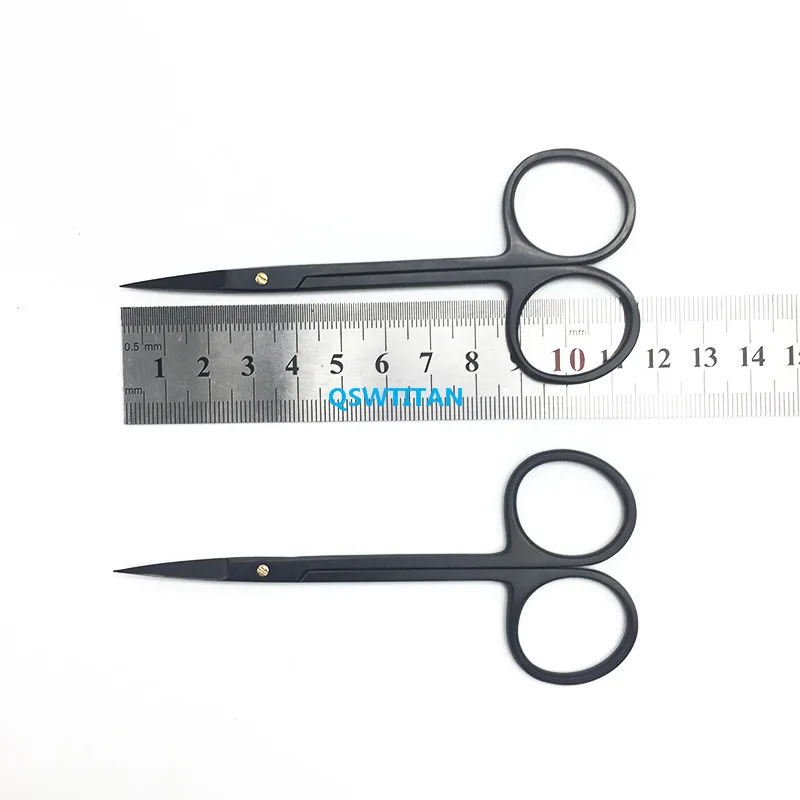 Tungsten carbon steel scissors PFM black handle scissors Pet surgical scissors Veterinary surgery Instruments