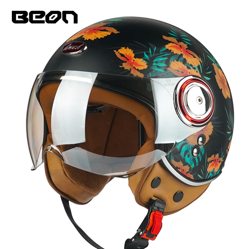 BEON B-110 open face motorcycle helmet motorbike Casco Capacete