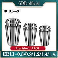 er11 8mm collet chuck er11 collet set ER collet ER11 0.5mm 0.8mm 1.2mm 1.6mm 4mm 6mm 1mm 2mm 2.5mm ER collet chuck tool holder