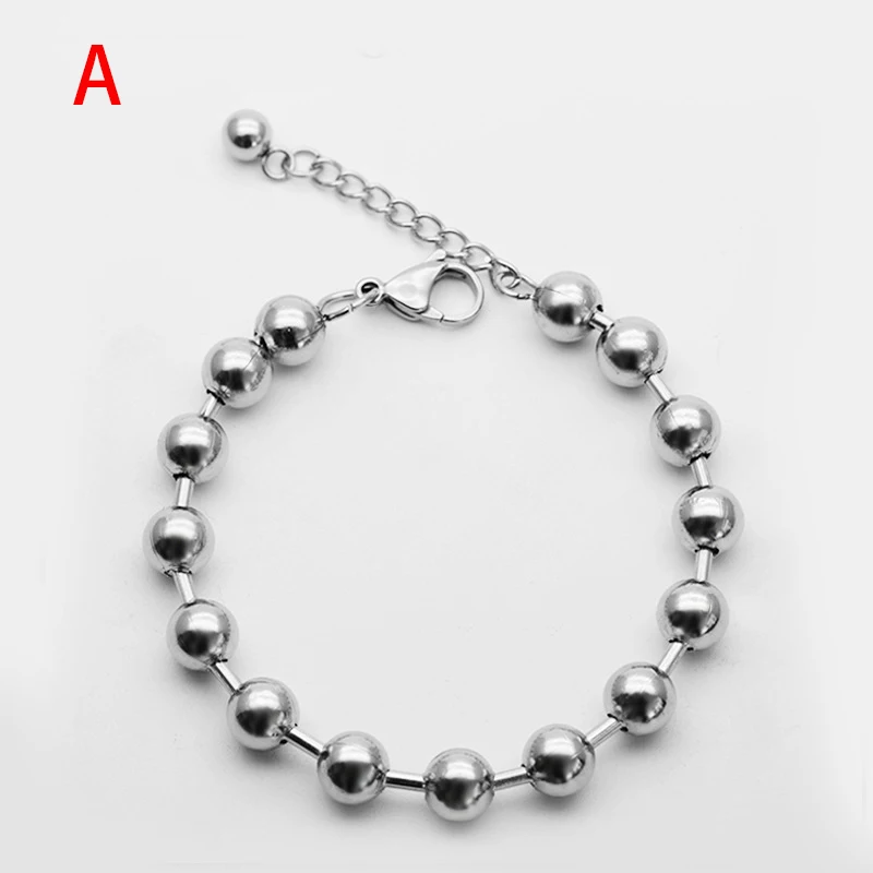 Stainless Steel Round Bead Bracelet Titanium Steel Men's Fashion Bracelet Jewelry New Hundred Matching Accessories