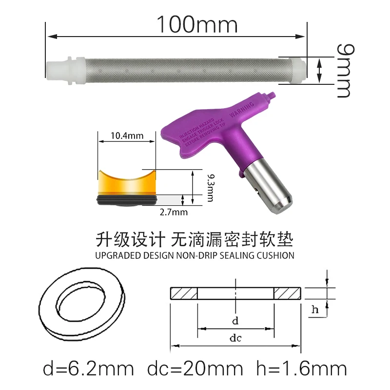 Sprayer Düse Und Reparatur Werkzeuge Airless Spritzpistole Filter Mesh Airless Spray Maschine Zubehör Gun Filter Für Verschiedene Modelle