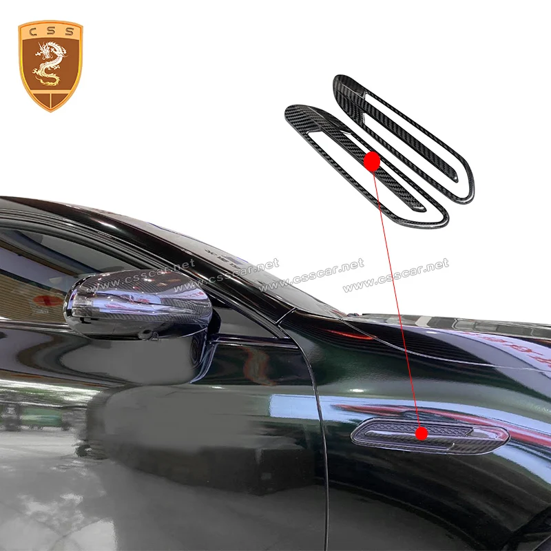 2Pcs Car Front Bumper Side Fenders Flarer Air Vent Trim Cover For Mercedes-Benz AMG GT50 GT53 GT63 2015-2019 4-Doors