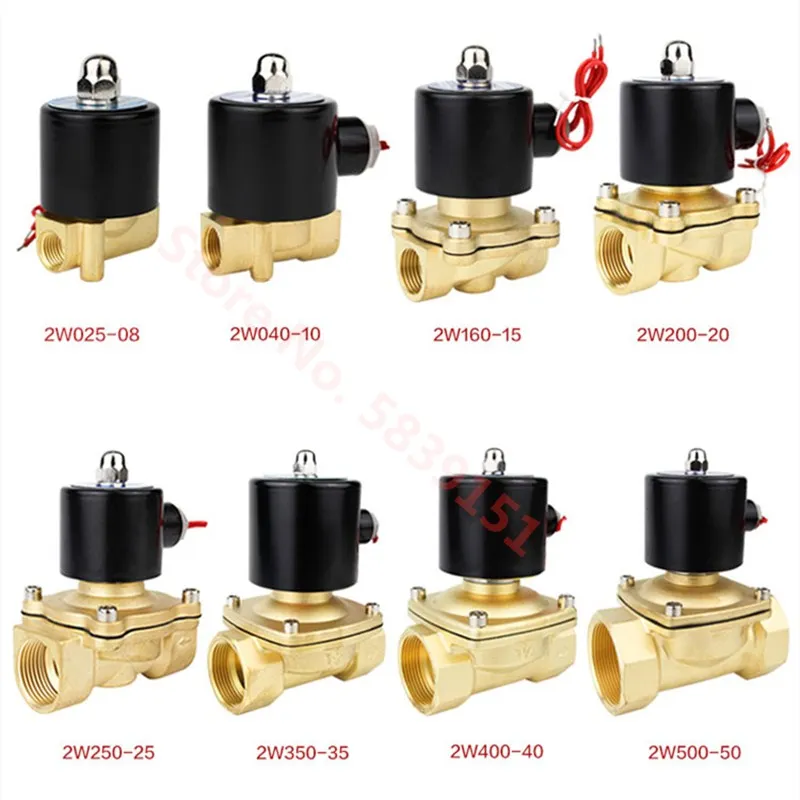 

Electric Solenoid Valve 1/4" 3/8" 1/2" 3/4" 1" DN8/10/15/20/25/50 Normally Closed Pneumatic for Water Oil Air 12V 24V 220V 110V