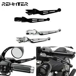 Chrome Black Motorcycle Brake Clutch Levers For Harley Touring Sportster XL883 1200 Softail Dyna Street Bob Road King FXDB FLHX