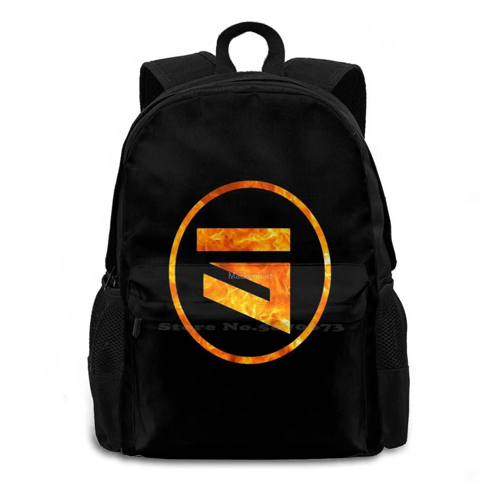 Flaming Skeppy Backpack For Student School Laptop Travel Bag Georgenotfound Sapnap Dreamwastaken Mcyt Skeppy Dream Team Wilbur