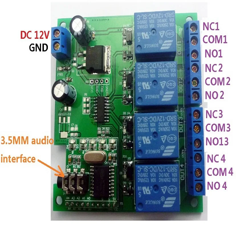 

MT8870 Phone Voice Decoder Control CE023 DC12V DTMF Momentary Toggle Latch Delay Timer Switch Module Multifunction Relay Remote