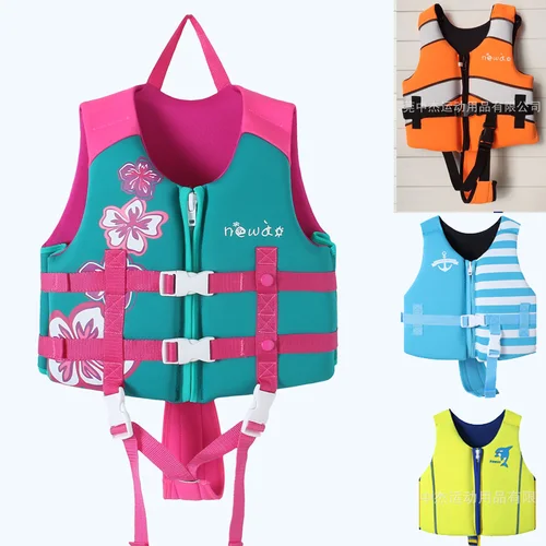Chaqueta de natación para niños, chaleco salvavidas de seguridad de neopreno, deportes acuáticos, kayak, canotaje, natación, traje de baño a la deriva, trajes de baño