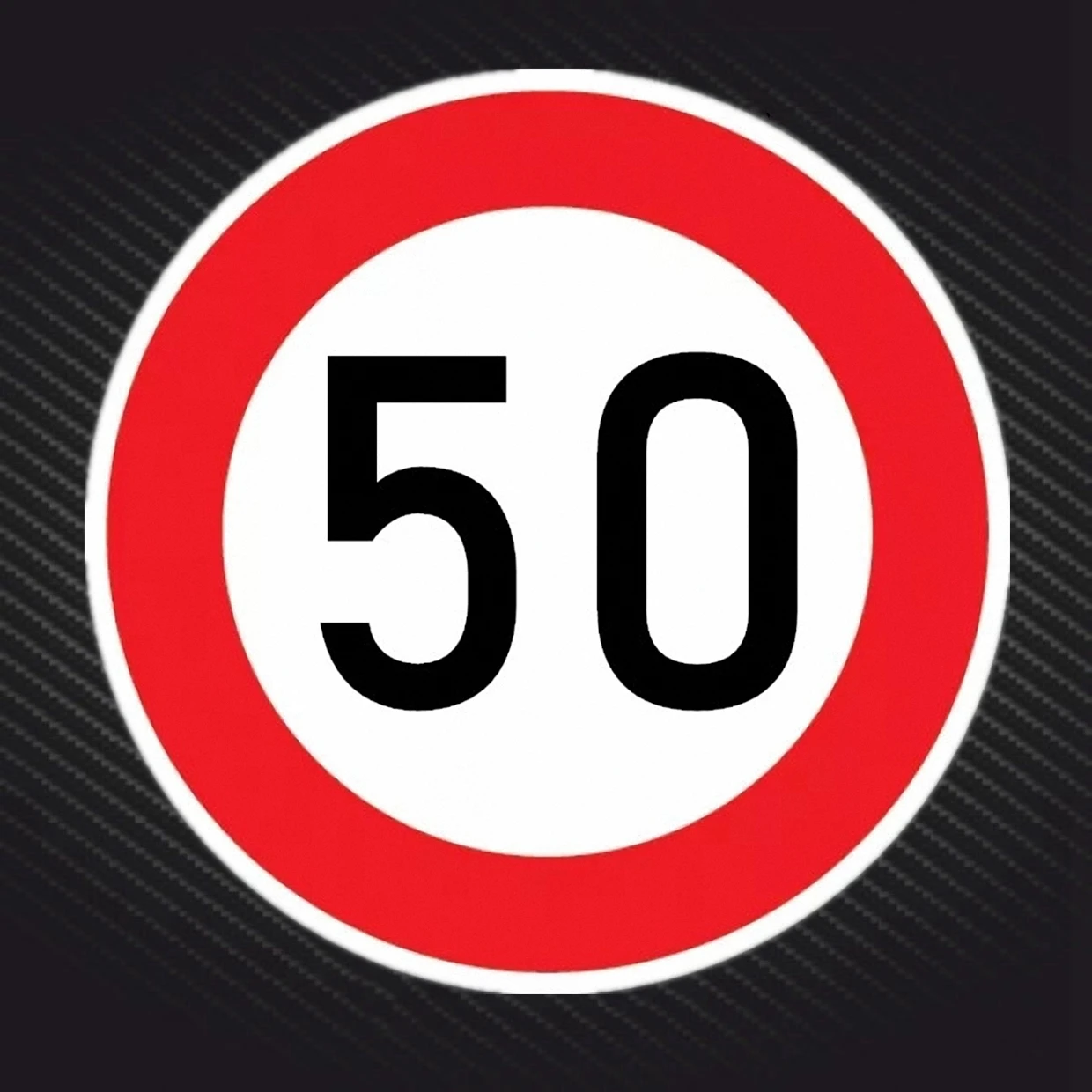 

PVC-0073# Speed Limit (50 km), Ø 16 cm Self-adhesive Decal Car Sticker Waterproof Auto Decors