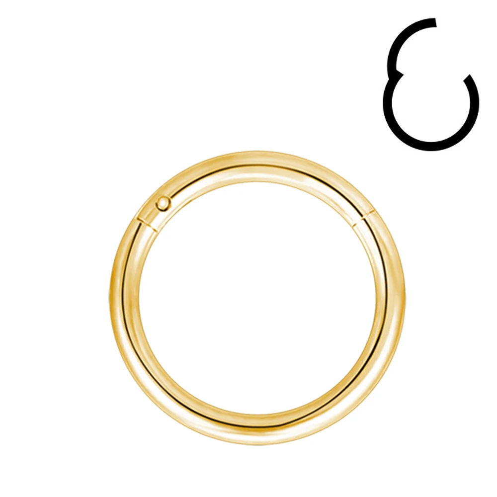 ZS 1 PC 20/18/16G Hoepel 316L Rvs Neusring Mannen Ronde Clicker oorkraakbeen Tragus Helix Piercing Sieraden 6/7/8/9/10mm
