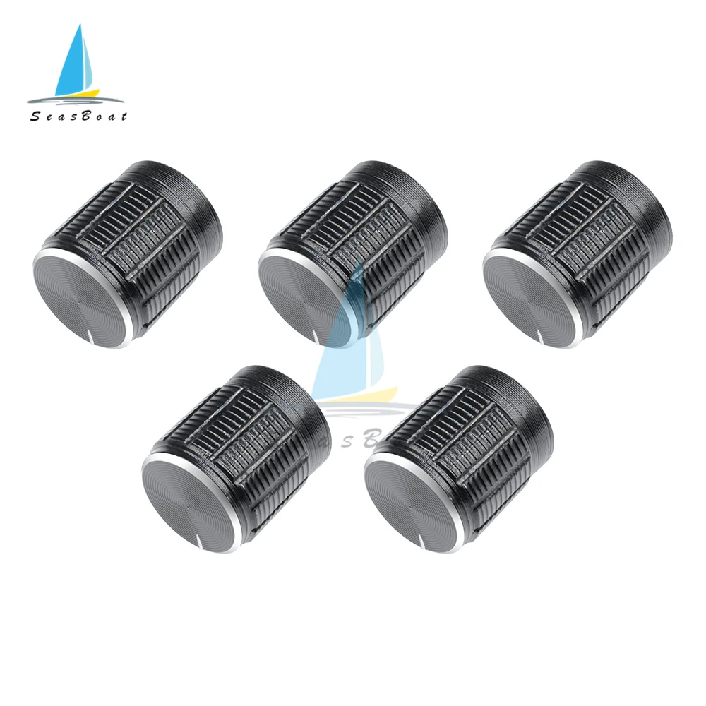 5ชิ้น/ล็อต6มม.PotentiometerลูกบิดหมวกKnurled Shaft Potentiometerปุ่มควบคุมเส้นผ่าศูนย์กลาง15มม.X 17มม.อลูมิเนียมสวิทช์ลูกบิด