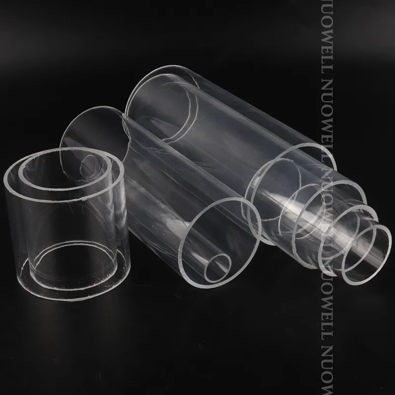 2pcs 10cm O.D16-110mm High Transparent Acrylic Pipe DIY Aquarium Fish Tank Clear Glass Pipe Industry Transparent Acrylic Pipe