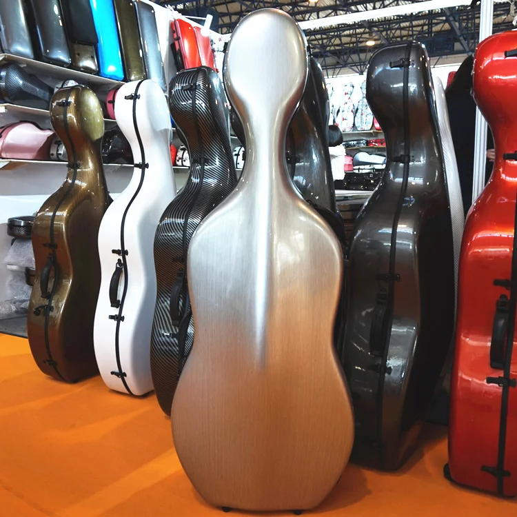 High quality carbon fiber cello case 4/4 cello case carbon fiber cello hard case 3.7kg Colorful