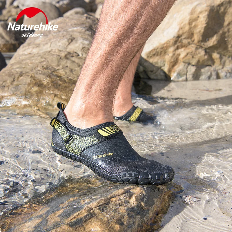 Naturehike Outdoor Rubber Soled Non-slip Wading Women/Men Shoes Summer Quick-Dry Beach Water Shoes Swim Surf Snorkeling Slippers