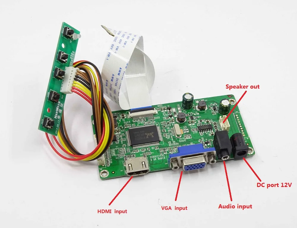 Kit de placa de driver de controlador lcd edp led vga, compatível com hdmi, cartão de cabo para tela de 15.6 "NV156FHM-N31/NV156FHM-N41