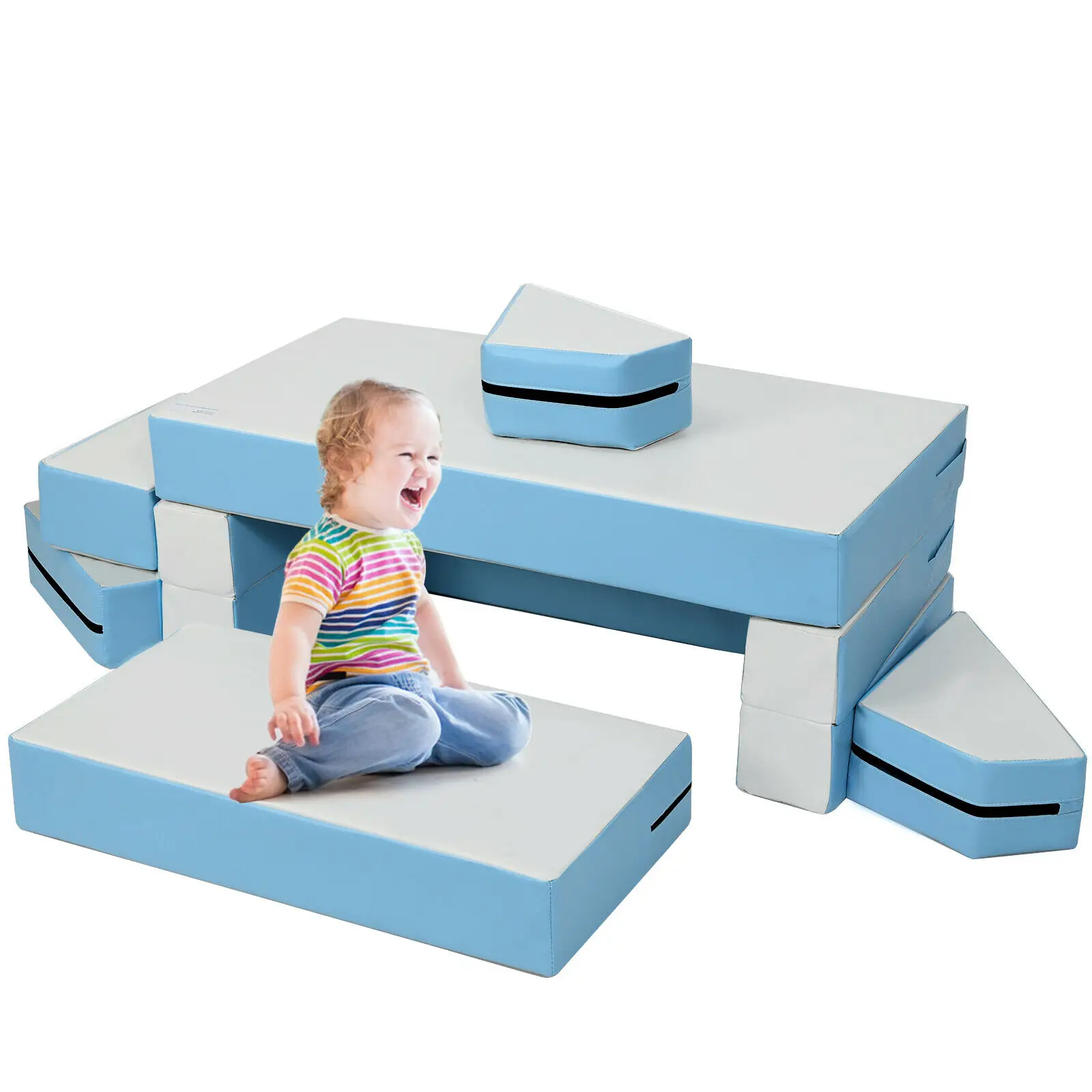 4-in-1 Crawl Climb Foam Shapes Playset Softzone Toy Kids Toddler Preschoolers  SP36959BL