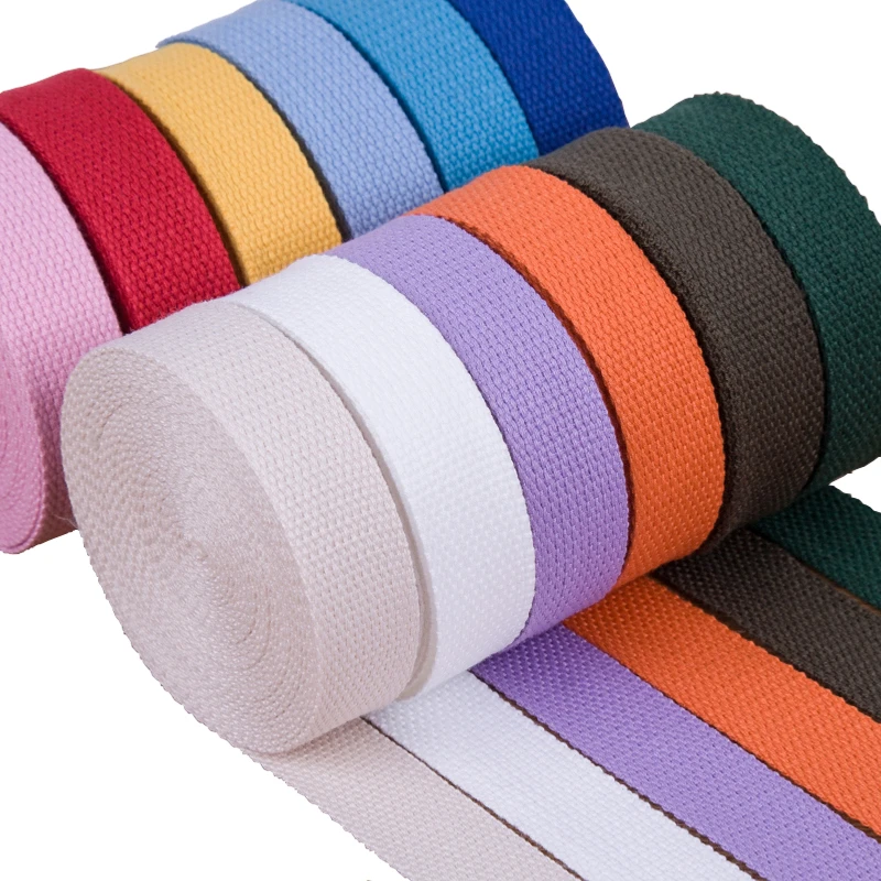 10 meter 25mm Width Canvas Webbing Polyester Cotton Ribbon Strap Sewing Bag Belt Accessories For Belt Making Sewing DIY Craft